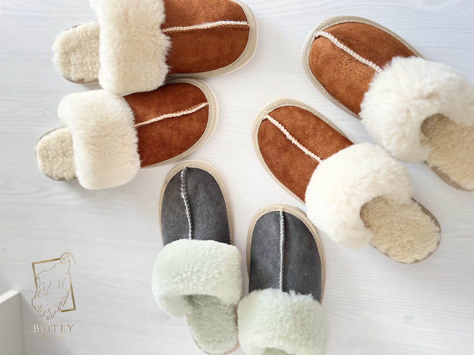 Sheepskin house shoes