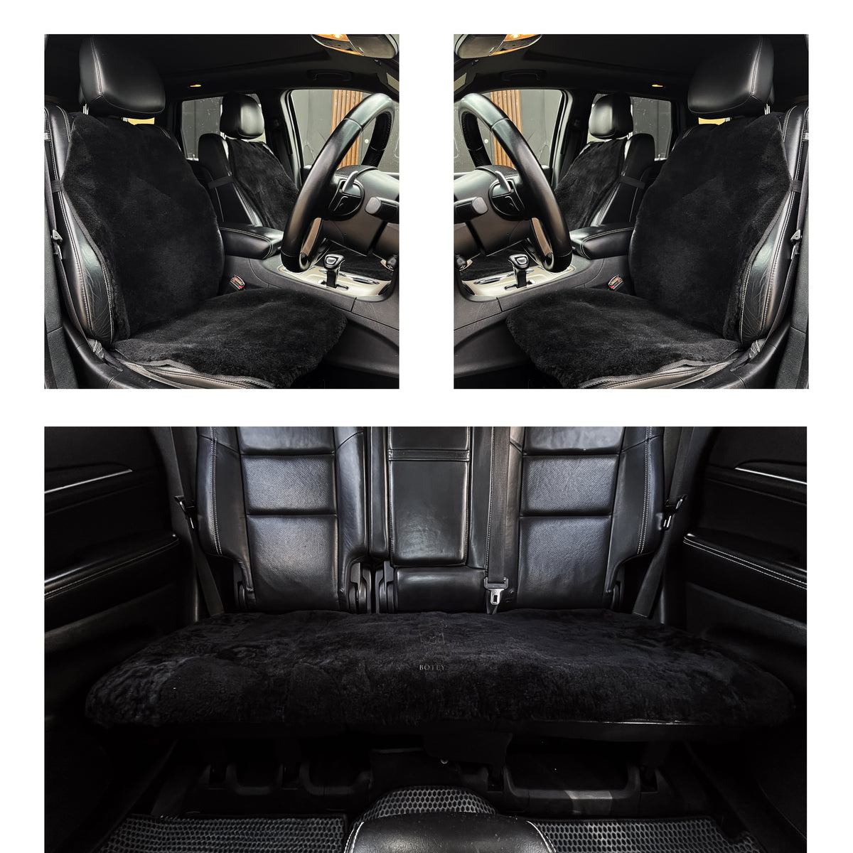 Maxi Sheepskin Car Seat Covers Brown (120×56cm) – Natural Fur Universal Fit