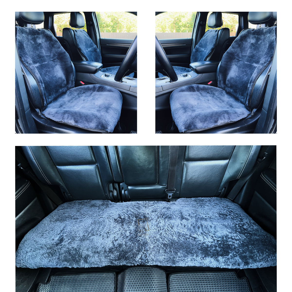 Maxi Sheepskin Car Seat Covers (120×60 cm) – Universal Natural Fur Beige