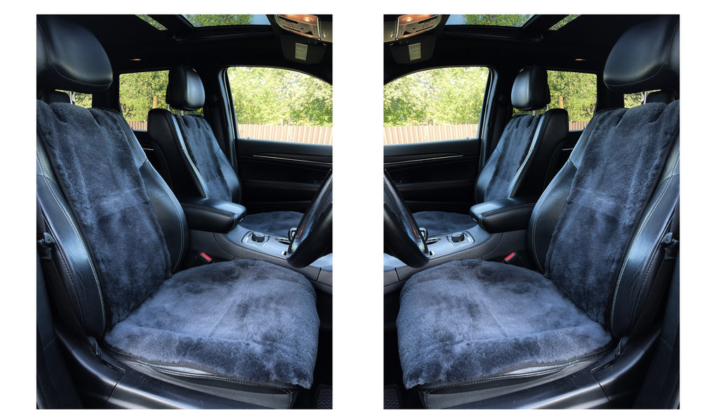 Mini Sheepskin Car Seat Covers Brown (118×60 cm) – Natural Fur Universal Fit