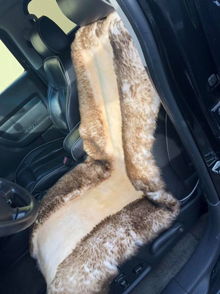 Mixed Sheepskin Car Seat Cover – Natural Fur Universal Fit