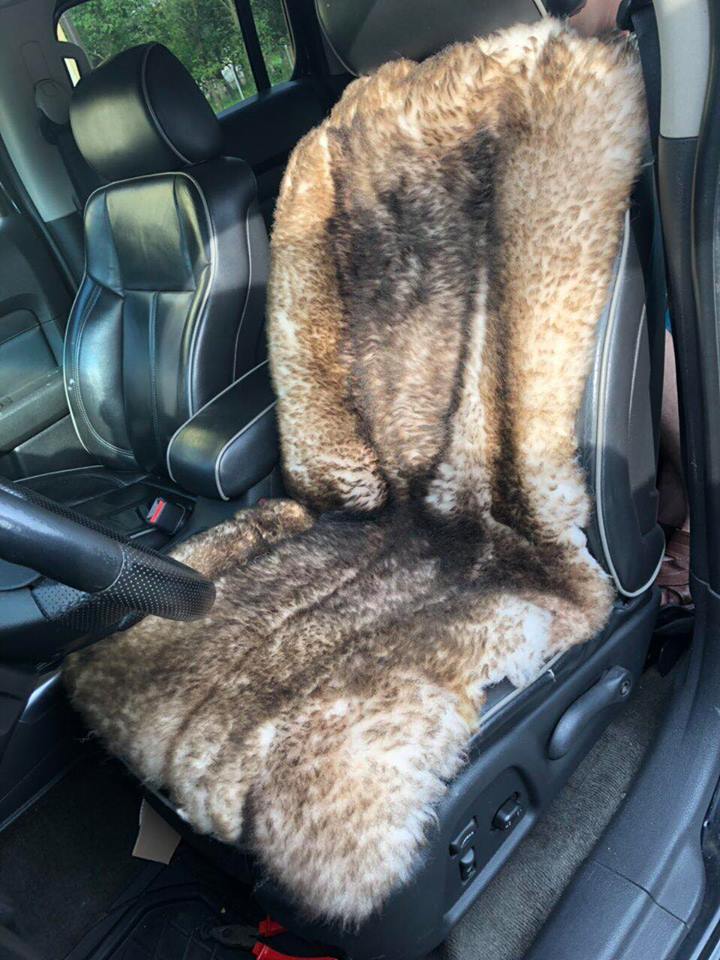 Mouton Sheepskin Car Seat Cover – Natural Fur Universal Fit