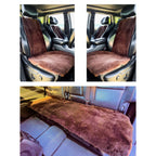 Mini Sheepskin Car Seat Covers Brown (118×60 cm) – Natural Fur Universal Fit