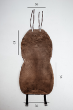 Maxi Sheepskin Car Seat Cover Coffee (120×56 cm) – Natural Fur Universal Fit