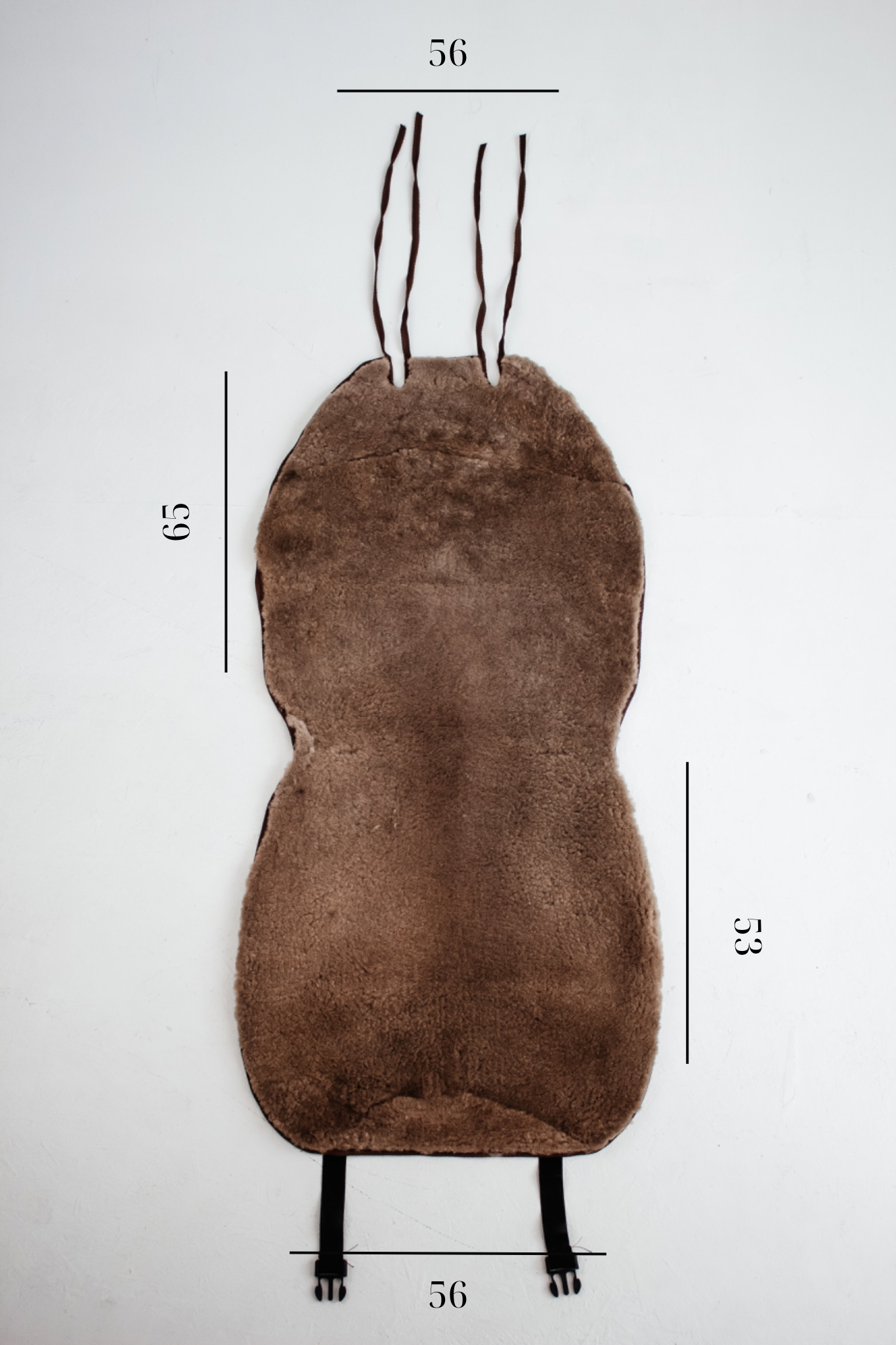Maxi Sheepskin Car Seat Cover Coffee (120×56 cm) – Natural Fur Universal Fit