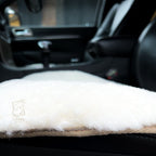 White Sheepskin Front Seat Covers – 100% Natural Universal Fit