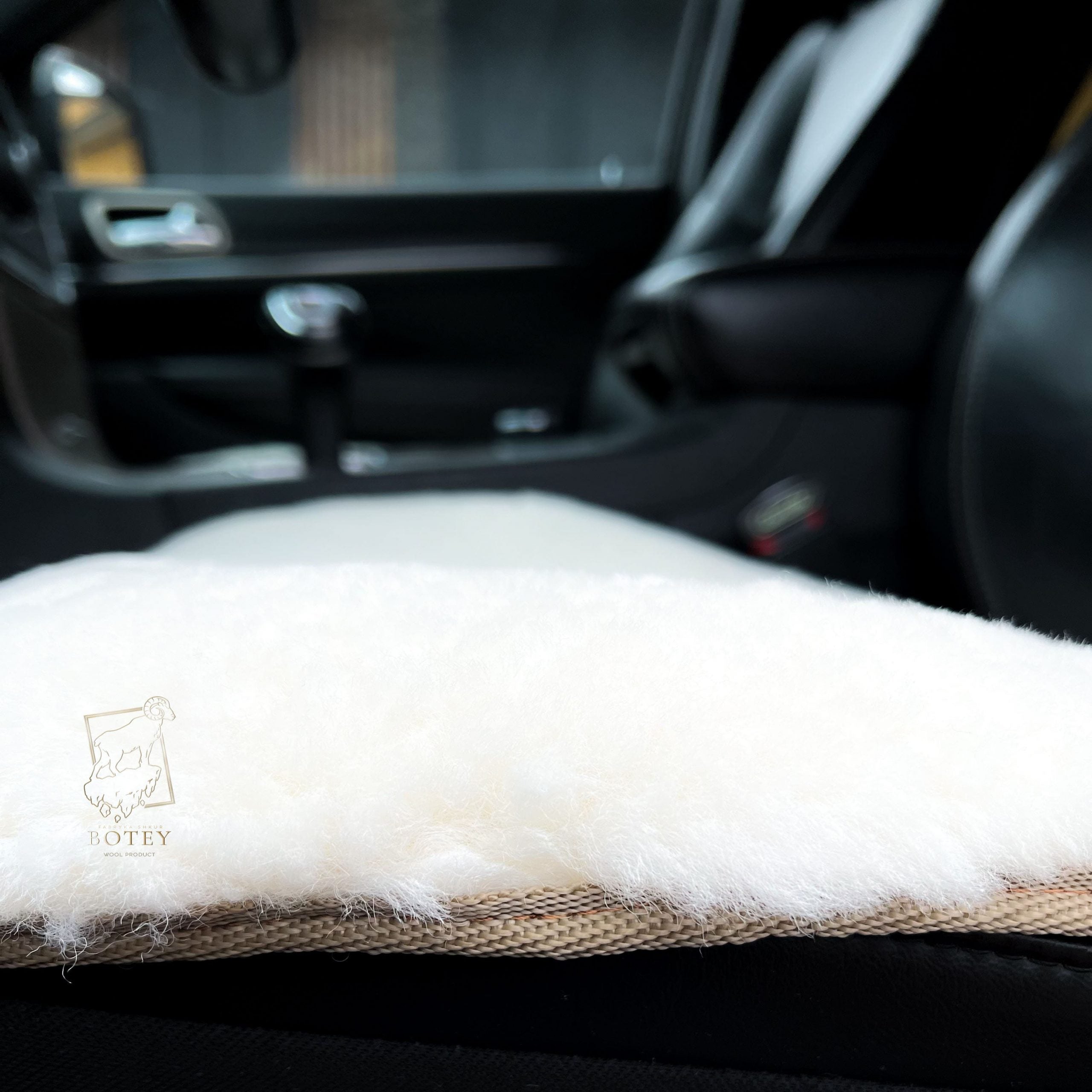 White Sheepskin Front Seat Covers – 100% Natural Universal Fit