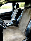 Mini Sheepskin Car Seat Cover Coffee (120×56 cm) – Natural Fur Universal Fit