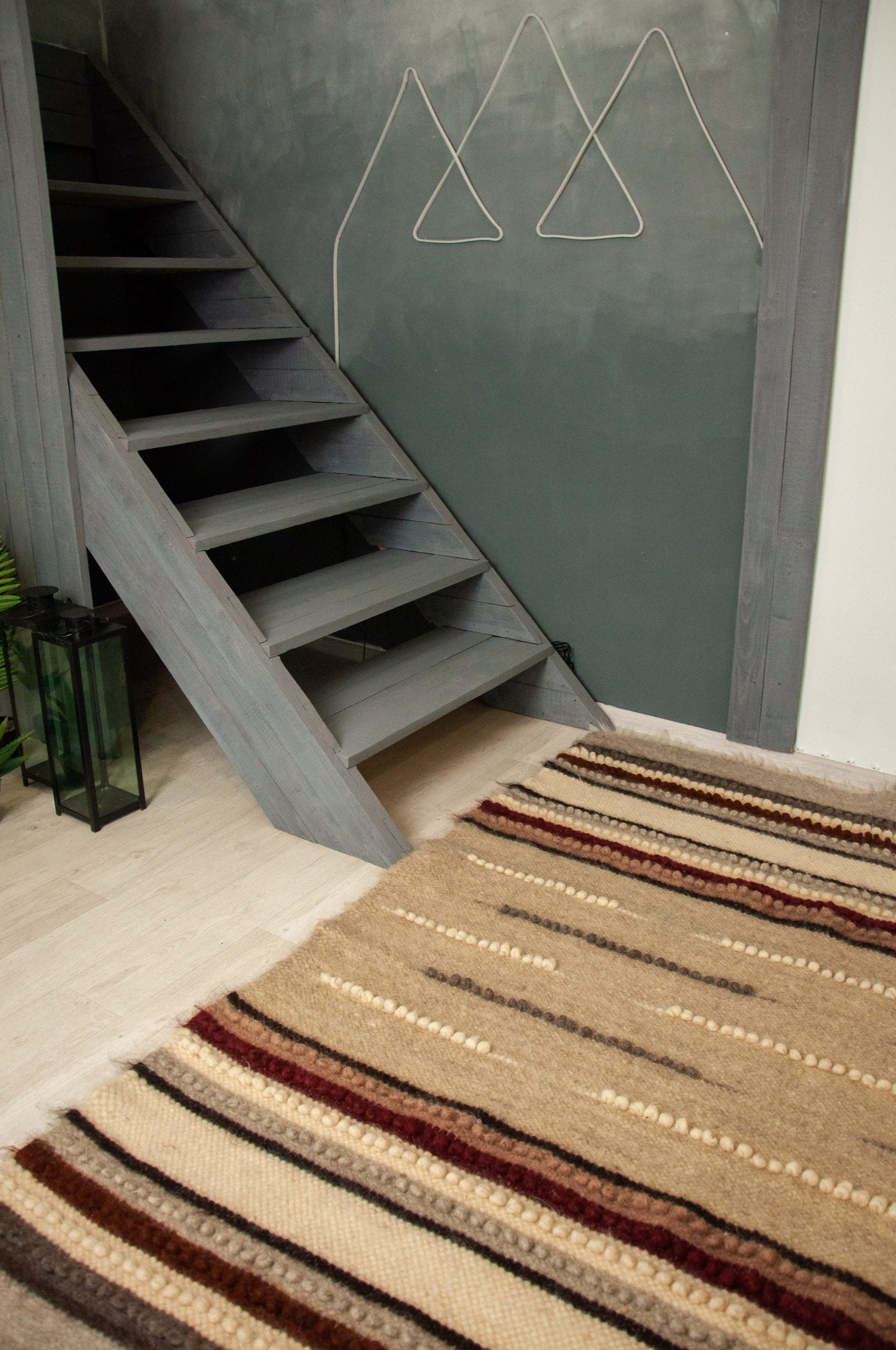 Carpathian Wool Blanket “Pastel Bouclé” 190×220 cm – Premium Handmade Natural Wool