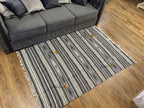 Handmade Hutsul Wool Rug – Natural Wool Carpet Grey 200×140 cm