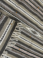 Handmade Hutsul Wool Rug – Natural Wool Carpet Grey 200×140 cm