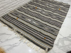 Handmade Hutsul Wool Rug – Natural Wool Carpet Grey 200×140 cm