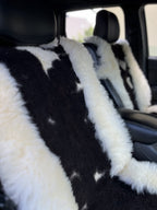 Natural Sheepskin Car Seat Cover White 120×56 cm – Soft Fur