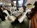 Natural Sheepskin Furniture Cover White 110×60 cm – Wool Throw
