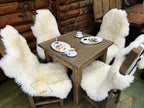 Natural Sheepskin Furniture Cover White 110×60 cm – Premium Wool Throw