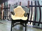 Sheared Sheepskin Chair Cover Lemon 110×65 cm – Natural Wool Seat Cover