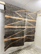 Carpathian Wool Blanket “Roads” 150×200 cm – Premium Handmade Natural Wool