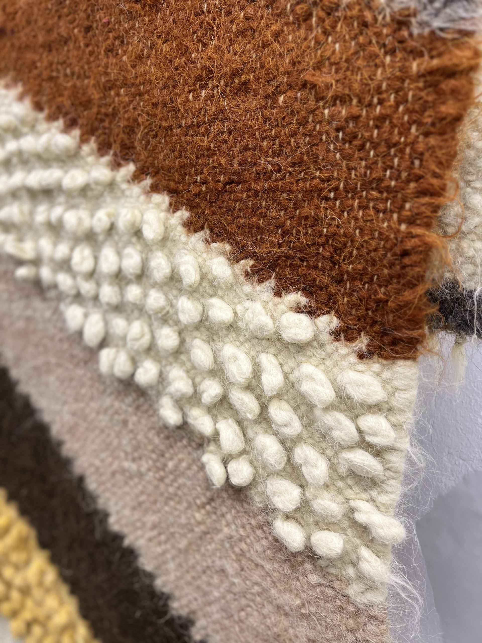 Carpathian Wool Blanket Yellow-Brown 150×200 cm – Premium Handmade Natural Wool