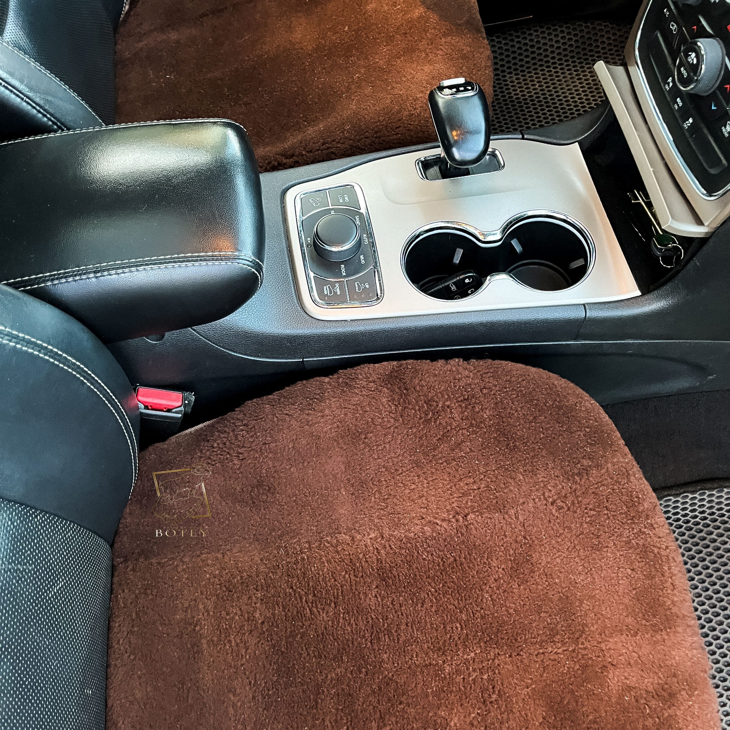 Brown Sheepskin Front Seat Covers – 100% Natural Universal Fit