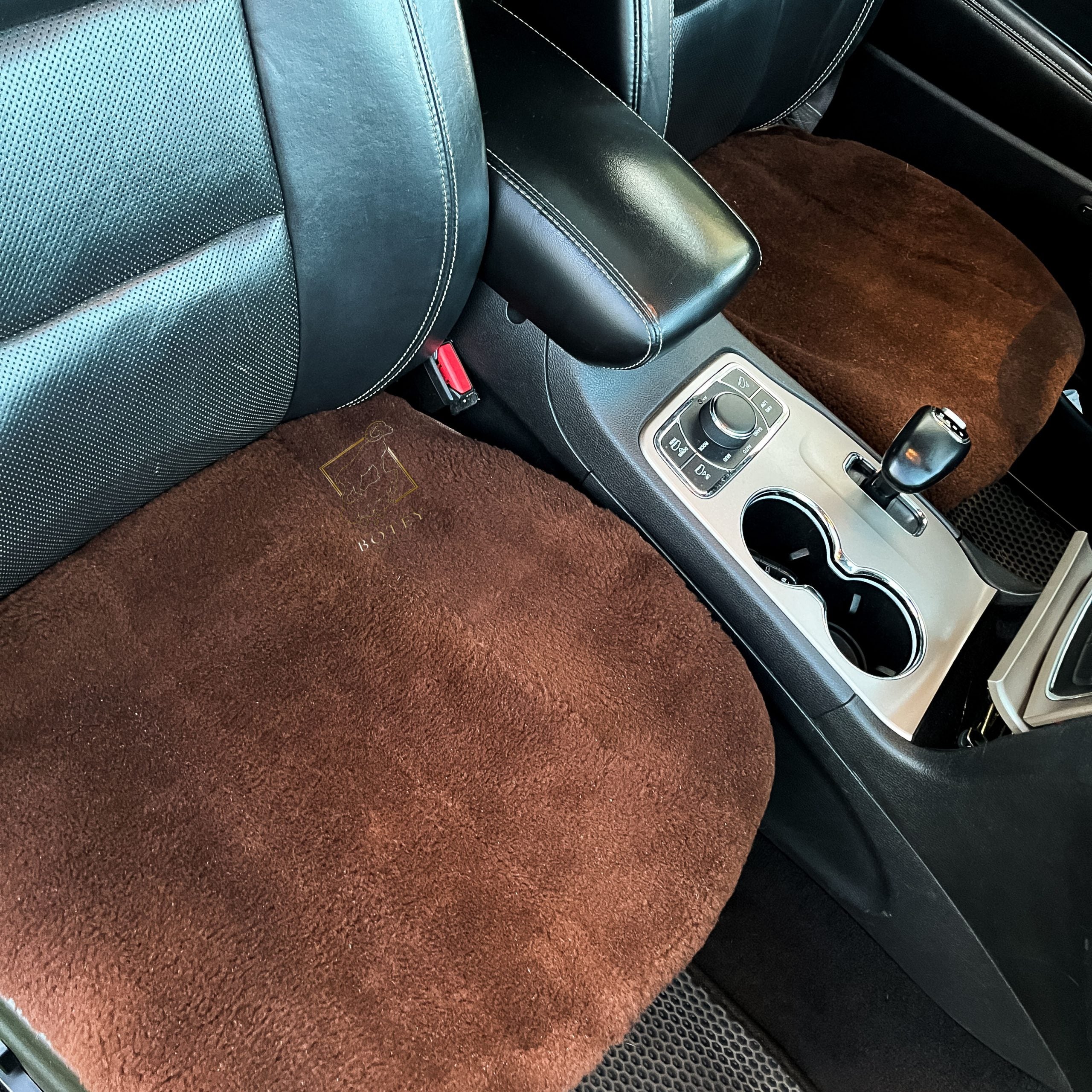 Brown Sheepskin Front Seat Covers – 100% Natural Universal Fit