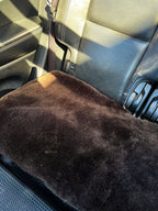 Sheepskin Rear Seat Covers Brown (140×50 cm) – Natural Fur Universal Fit