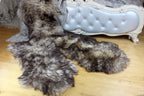 White Sheepskin with Black-Tipped Wool 120×70 cm – Natural Rug