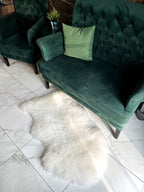 White Sheepskin Rug LUX New Zealand 120×70 cm – Premium Long Wool Hide