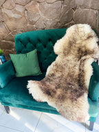 White Sheepskin with Ash-Tipped Wool 110×60 cm – Natural Rug