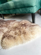 White Sheepskin with Ash-Tipped Wool 120×70 cm – Natural Rug