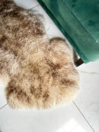 White Sheepskin with Ash-Tipped Wool 120×70 cm – Natural Rug
