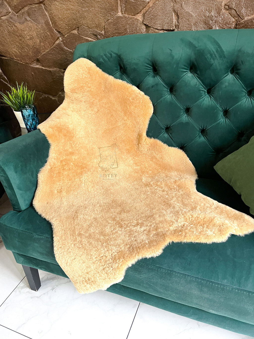 Beige Short Wool Sheepskin 110×60 cm – Natural Rug