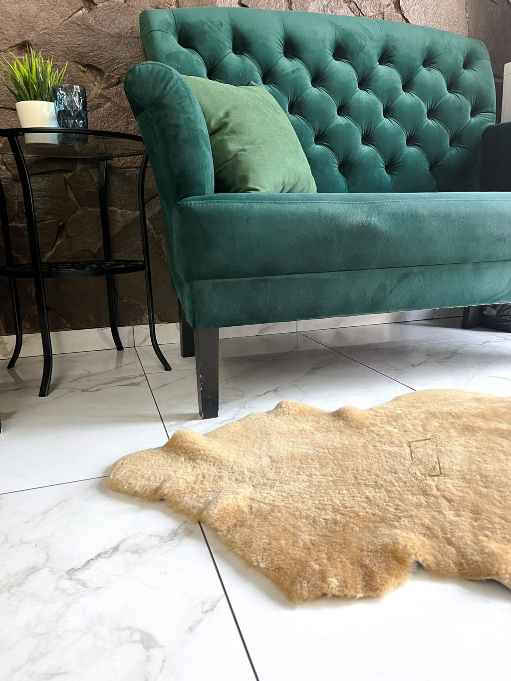 Beige Short Wool Sheepskin 110×60 cm – Natural Rug