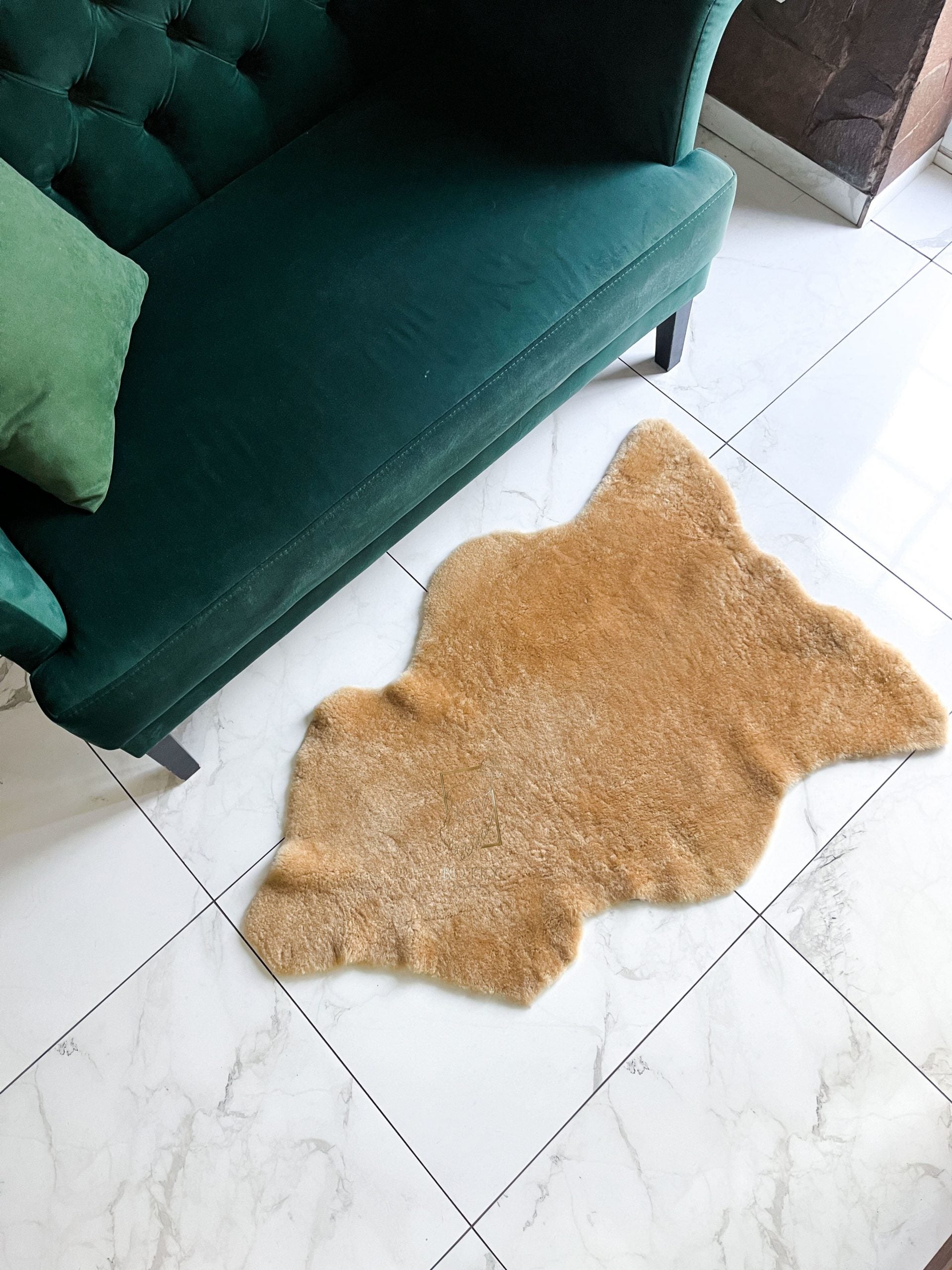 Beige Short Wool Sheepskin 110×60 cm – Natural Rug