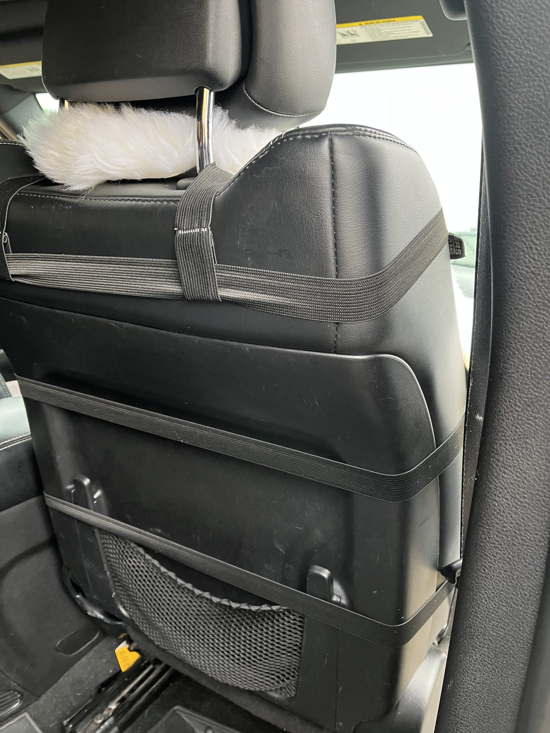 White Sheepskin Car Seat Cover 120×65 cm – Natural Fur