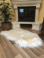 Large Sheepskin Rug “Giant” 130×75+ cm – Natural Wool Hide
