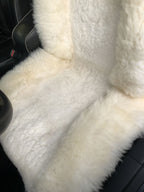White Sheepskin Car Seat Cover – Natural Fur Universal Fit