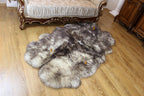 Sheepskin Rug 4-in-1 Ash Ombre (200×110 cm) – Natural Fur Carpet