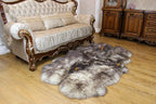 Sheepskin Rug 4-in-1 Ash Ombre (200×110 cm) – Natural Fur Carpet