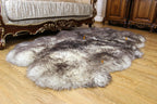 Sheepskin Rug 4-in-1 Ash Ombre (200×110 cm) – Natural Fur Carpet