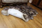 Sheepskin Rug 4-in-1 Ash Ombre (200×110 cm) – Natural Fur Carpet