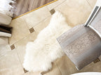 White Sheepskin Rug Long Wool 130×75 cm – Natural Hide