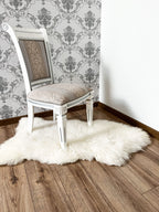 White Sheepskin Rug Long Wool 110×65 cm – Natural Hide