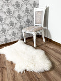 White Sheepskin Rug Long Wool 110×65 cm – Natural Hide
