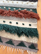 Carpathian Wool Blanket “Forest Tale” 200×220 cm – Premium Handmade Natural Wool