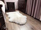 White Sheepskin “Snow White” 130×70 cm – Premium Long Wool Hide
