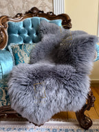Grey Sheepskin 110×65 cm – Natural Wool Rug