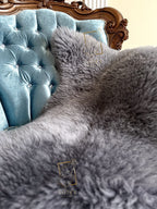 Grey Sheepskin 110×65 cm – Natural Wool Rug