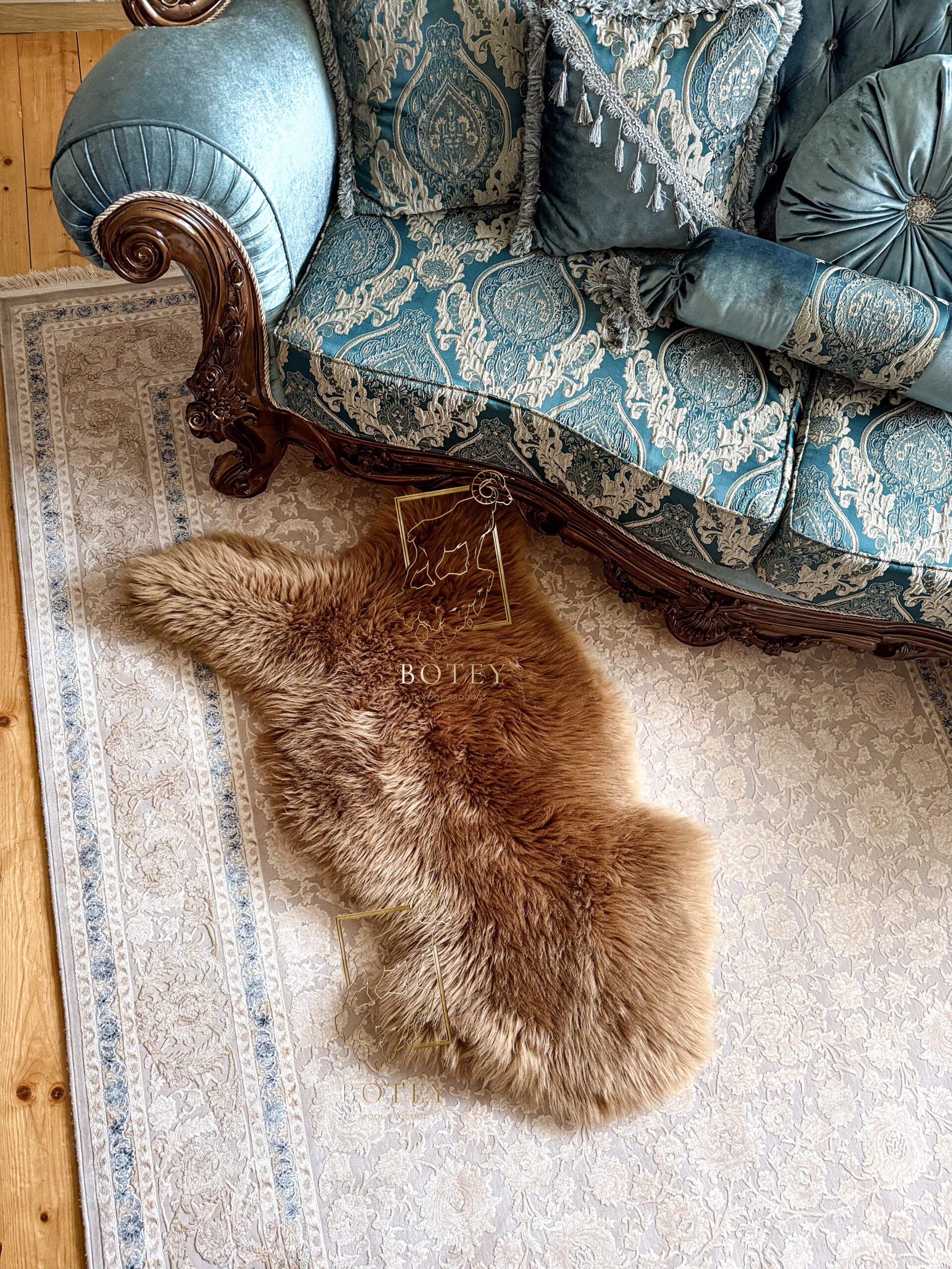 Caramel Sheepskin 110×60 cm – Natural Wool Rug