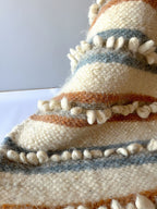 Carpathian Wool Blanket “Soft Bouclé” 190×220 cm – Premium Handmade Natural Wool