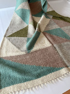 Carpathian Wool Blanket “Emerald” 190×220 cm – Premium Handmade Natural Wool